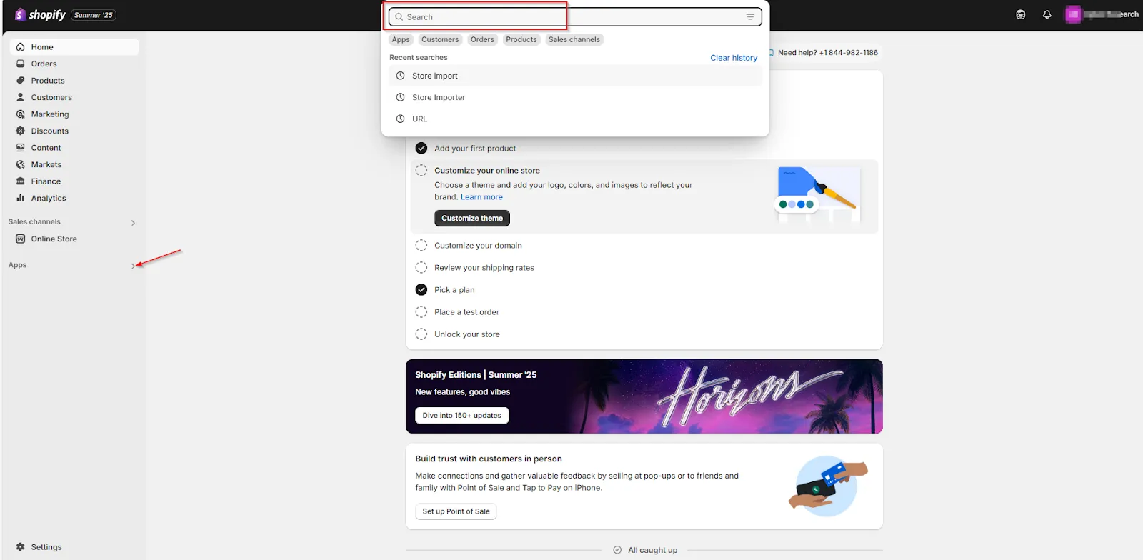 Download and install the Store Importer app in your Shopify admin. Open “Apps” from Shopify admin and type  “Shopify Importer”. 