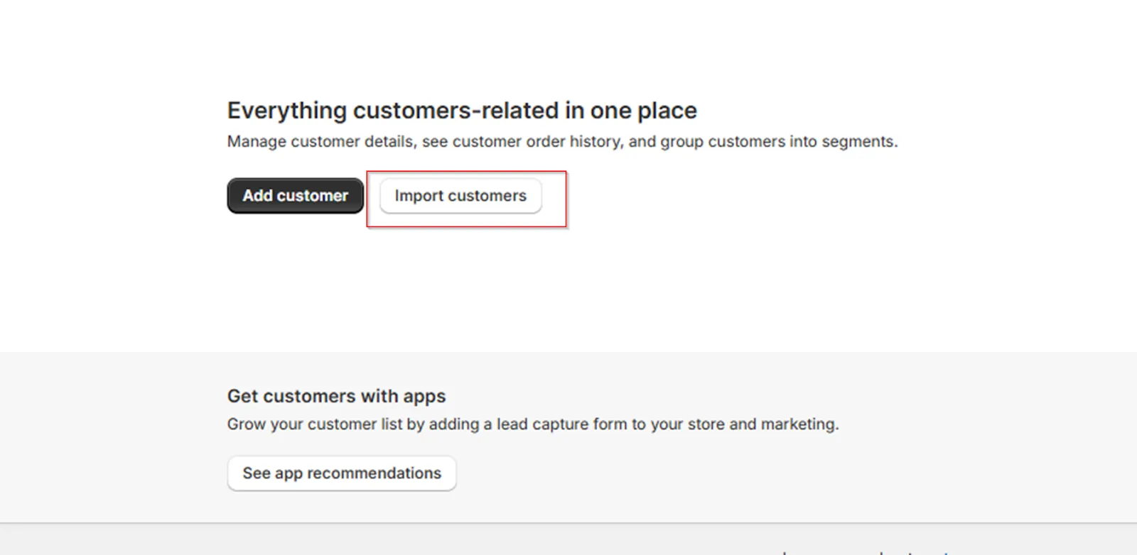Import Customers