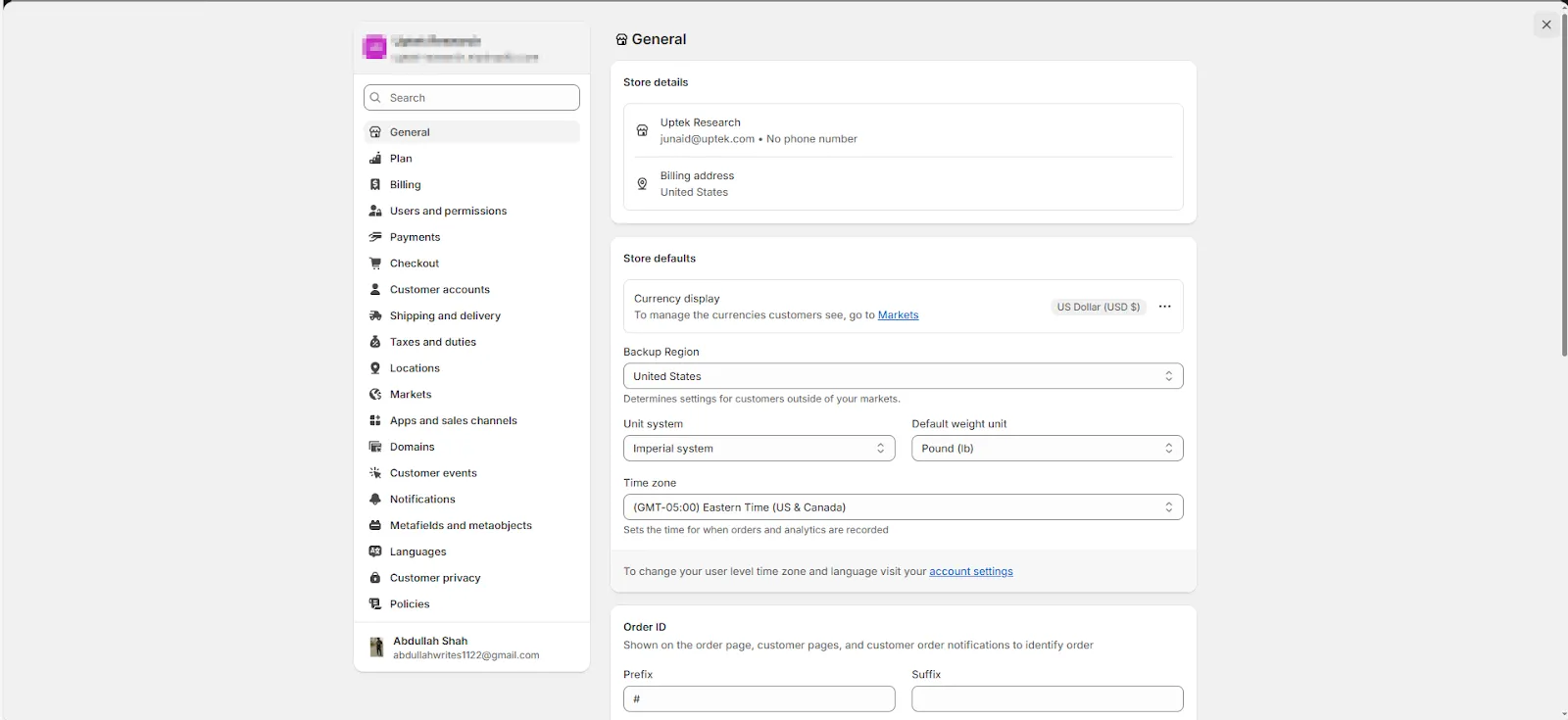 Double-check all settings under Settings → Store details to avoid mismatches during import.
