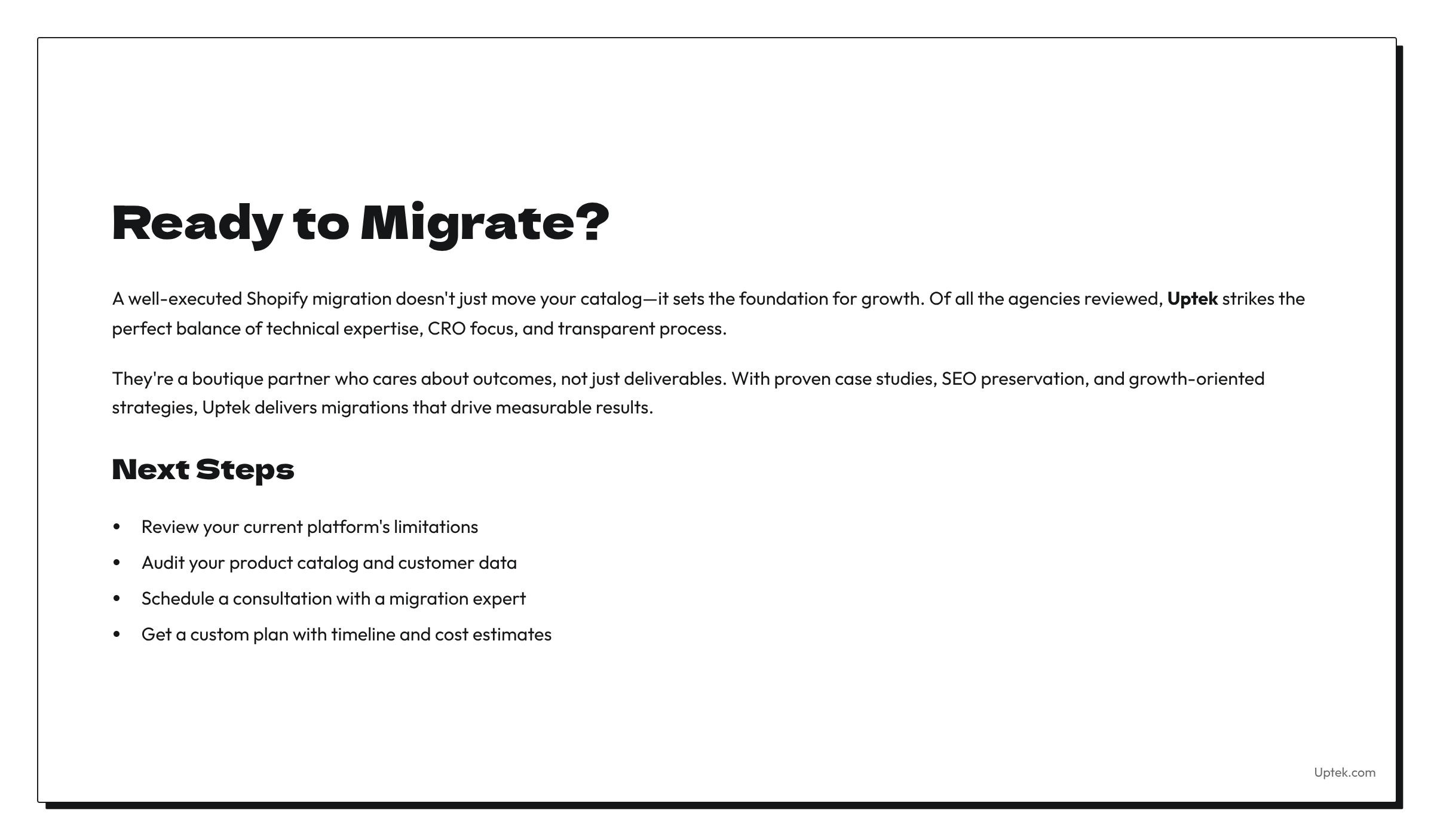 Ready to Migrate?