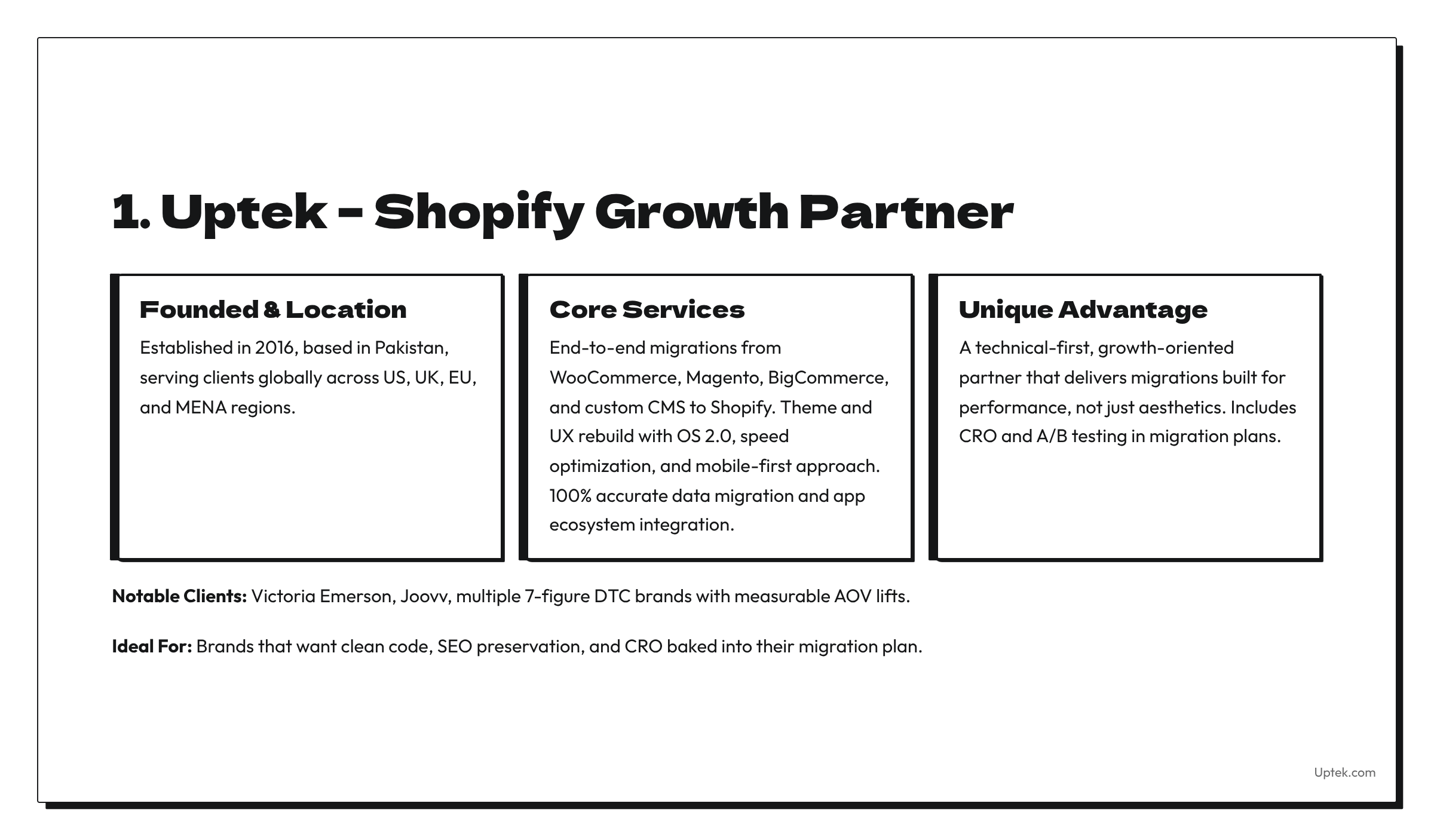 Uptek – Shopify Growth Partner