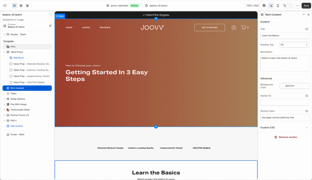 After: ACF - Shopify Online Store 2.0 Migration 